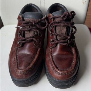 Thom McAn Dark Brown Leather Boat Shoes